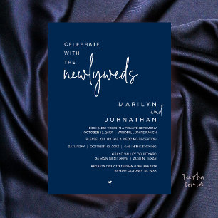 Celebrate With The Newlyweds, Modern Wedding Invitation