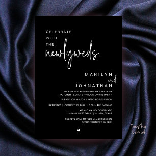 Celebrate With The Newlyweds, Modern Wedding Invitation