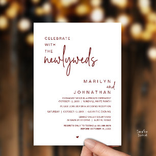 Celebrate With The Newlyweds, Modern Wedding Invitation