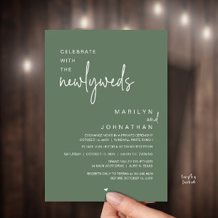 Celebrate With The Newlyweds, Modern Wedding Invitation