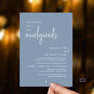 Celebrate With The Newlyweds, Modern Wedding Invitation
