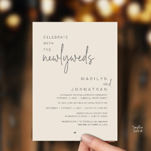 Celebrate With The Newlyweds, Modern Wedding Invitation