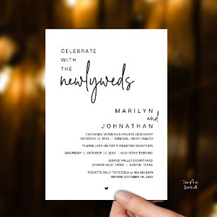 Celebrate With The Newlyweds, Modern Wedding Invitation