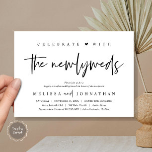Celebrate with the newlyweds, Wedding Brunch Invitation