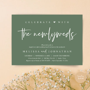 Celebrate with the newlyweds, Wedding Brunch Invitation