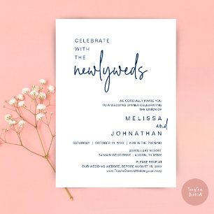 Celebrate With The Newlyweds, Wedding Dinner Invitation