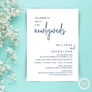 Celebrate With The Newlyweds, Wedding Dinner Invitation