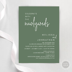 Celebrate With The Newlyweds, Wedding Dinner Invitation