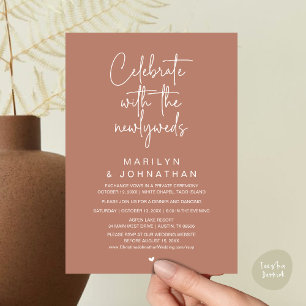 Celebrate With The Newlyweds, Wedding Dinner Invitation