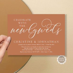 Celebrate with the newlyweds, Wedding Dinner  Invitation