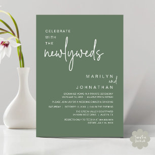 Celebrate With The Newlyweds, Wedding Dinner Party Invitation
