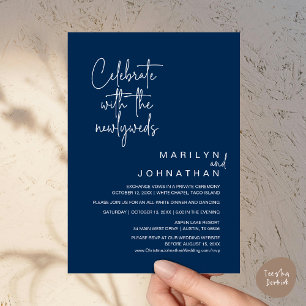 Celebrate With The Newlyweds, Wedding Elopement Invitation