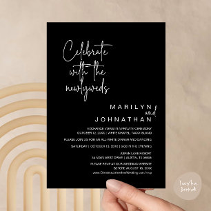 Celebrate With The Newlyweds, Wedding Elopement Invitation