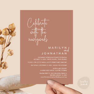 Celebrate With The Newlyweds, Wedding Elopement Invitation