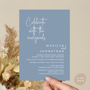 Celebrate With The Newlyweds, Wedding Elopement Invitation