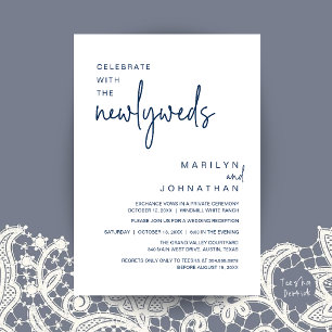 Celebrate With The Newlyweds, Wedding Reception Invitation