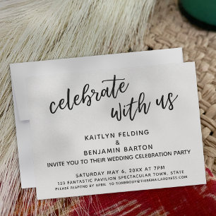 "Celebrate with Us" Casual Wedding Reception-Only Invitation