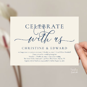 Celebrate with us, Classy Wedding Elopement Party Invitation