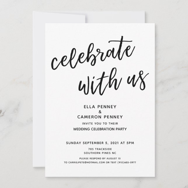 "Celebrate with Us" Custom for Ella Invitation (Front)