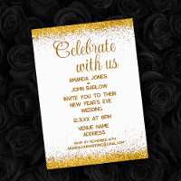 Celebrate With Us Gold New Year's Eve Wedding 