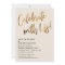 Celebrate With Us! Minimal Gold Handwriting Cream