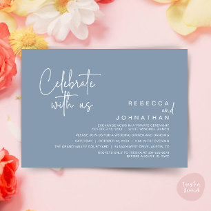 Celebrate with us, Modern Boho Wedding Reception  Invitation