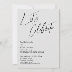 Celebrate with Us! Modern Light Grey Reception Invitation
