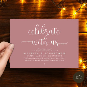 Celebrate With Us Modern Minimalist Wedding Dinner Invitation