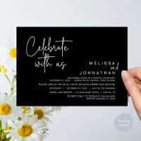 Celebrate with us, Modern Wedding Elopement Dinner