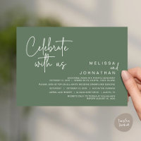 Celebrate with us, Modern Wedding Elopement Dinner