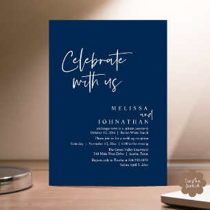 Celebrate with us, Modern Wedding Reception Invitation