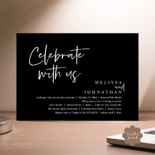 Celebrate with us Modern Wedding Reception Invitation