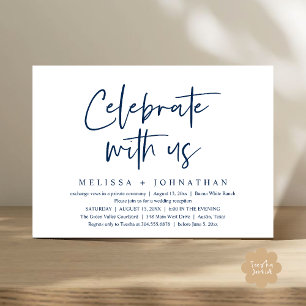 Celebrate with us Modern Wedding Reception Invitation