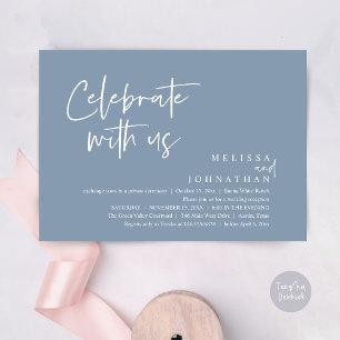 Celebrate with us Modern Wedding Reception Invitation