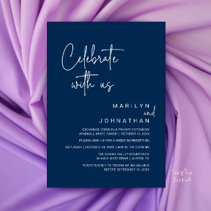Celebrate with us, Modern Wedding Reception Party Invitation