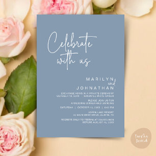 Celebrate with us, Modern Wedding Reception Party Invitation