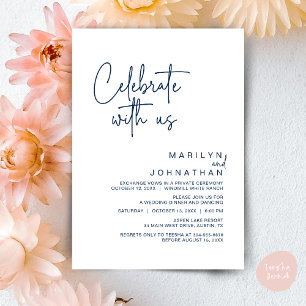 Celebrate with us, Modern Wedding Reception Party Invitation