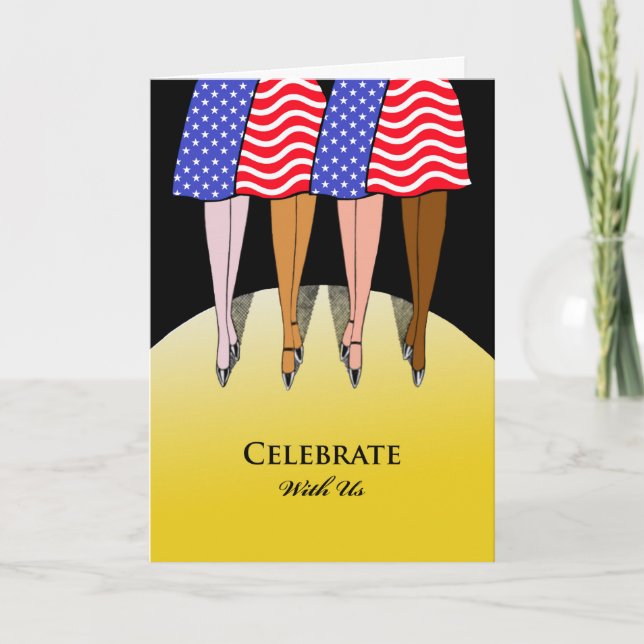 Celebrate With Us, Patriotic Themed Party Invite (Front)