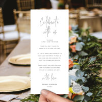 Celebrate With Us, Place Setting Thank you Card