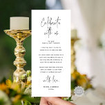 Celebrate With Us, Place Setting Thank you Card<br><div class="desc">Celebrate with us, this is the Modern editable card, in minimalist script design, Black and white theme, Place Setting Thank You Cards. Share the love and show your appreciation to your guests, when they sit down at their seat and read this personalised charming thank you place setting card. It's a...</div>