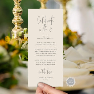 Celebrate With Us, Place Setting Thank you Card