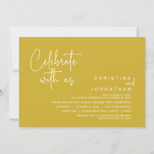 Celebrate with us, Post Wedding Elopement Party I Invitation
