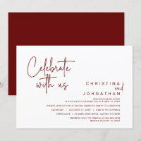 Celebrate with us, Post Wedding Elopement Party