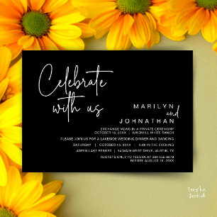 Celebrate with us, Post Wedding Elopement Party Invitation