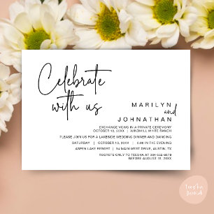 Celebrate with us, Post Wedding Elopement Party Invitation