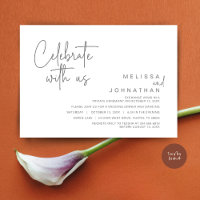 Celebrate with us, Post Wedding Elopement Party
