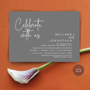 Celebrate with us, Post Wedding Elopement Party Invitation