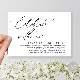 Celebrate with us, Romantic Wedding Dinner Party Invitation