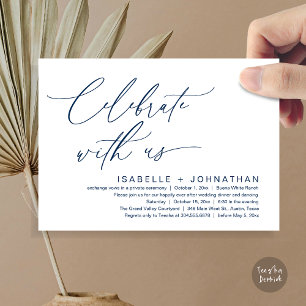 Celebrate with us, Romantic Wedding Dinner Party Invitation
