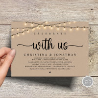 Celebrate with us, Rustic Wedding Dinner Elopement